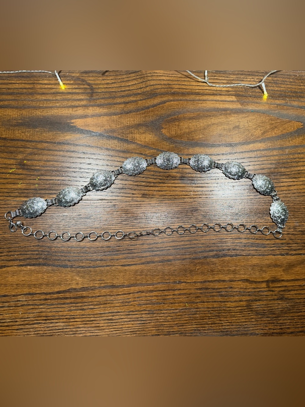 Silver Floral-Link cowgirl Statement Belt